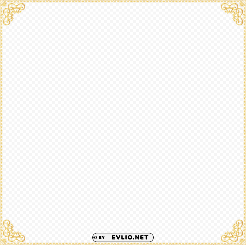 gold border no background PNG graphics with alpha transparency broad collection