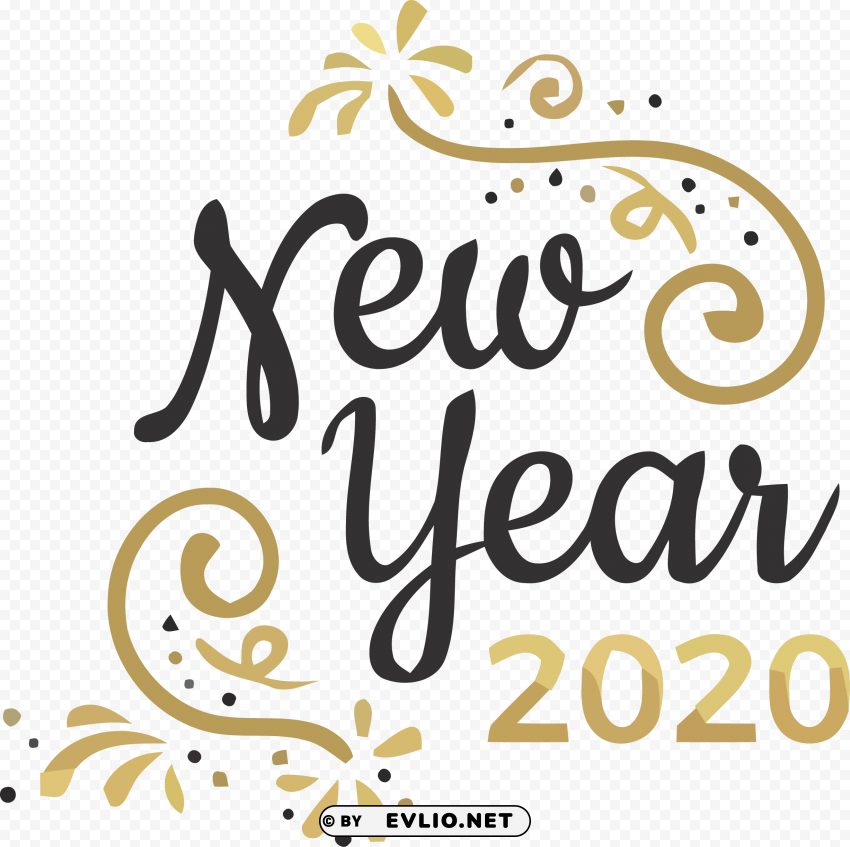 Happy New Year 2020 PNG Free Transparent