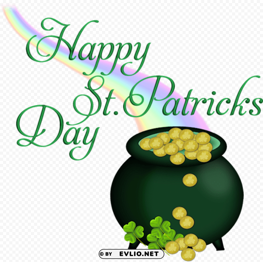 happy st patrick decoration PNG for mobile apps