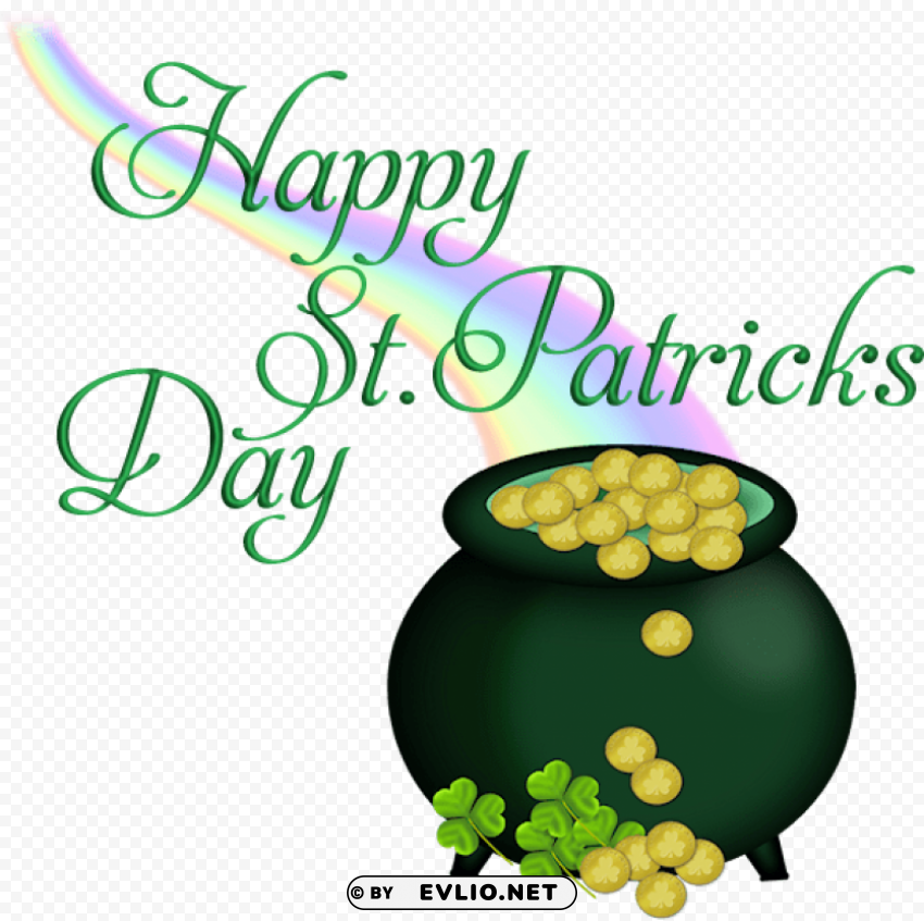 Happy St Patrick Decoration PNG For Mobile Apps