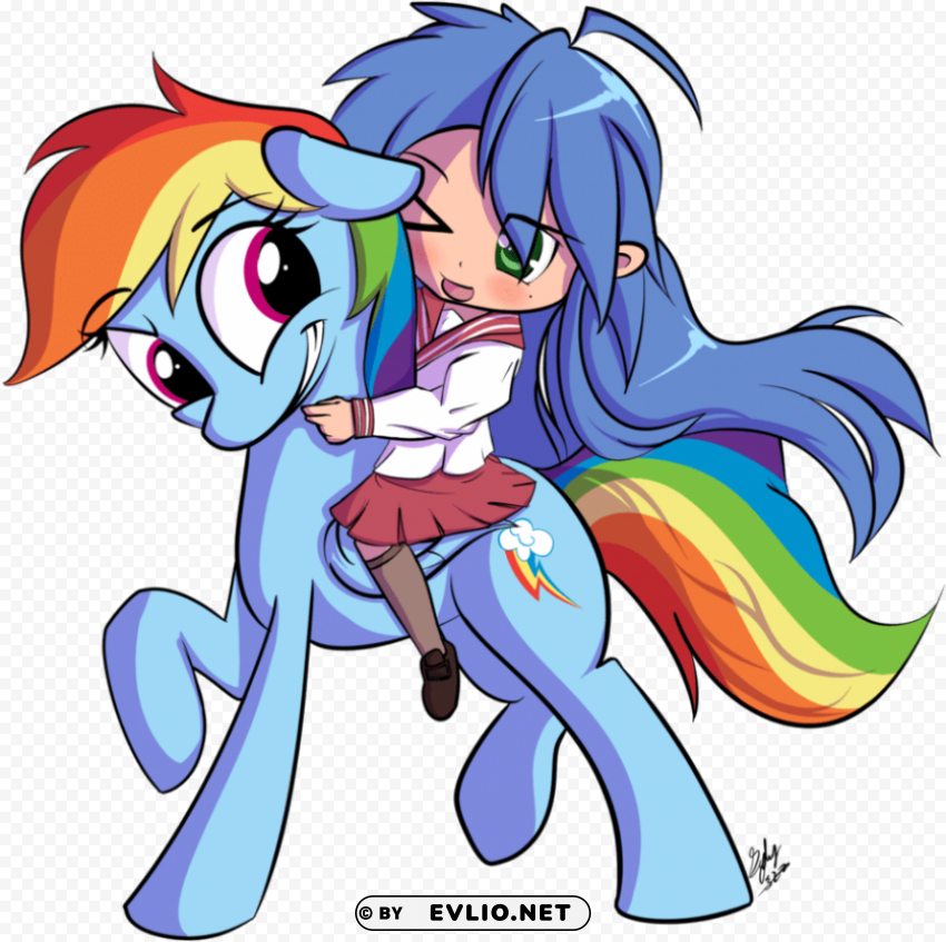 konata on rainbow dash Clear PNG pictures assortment