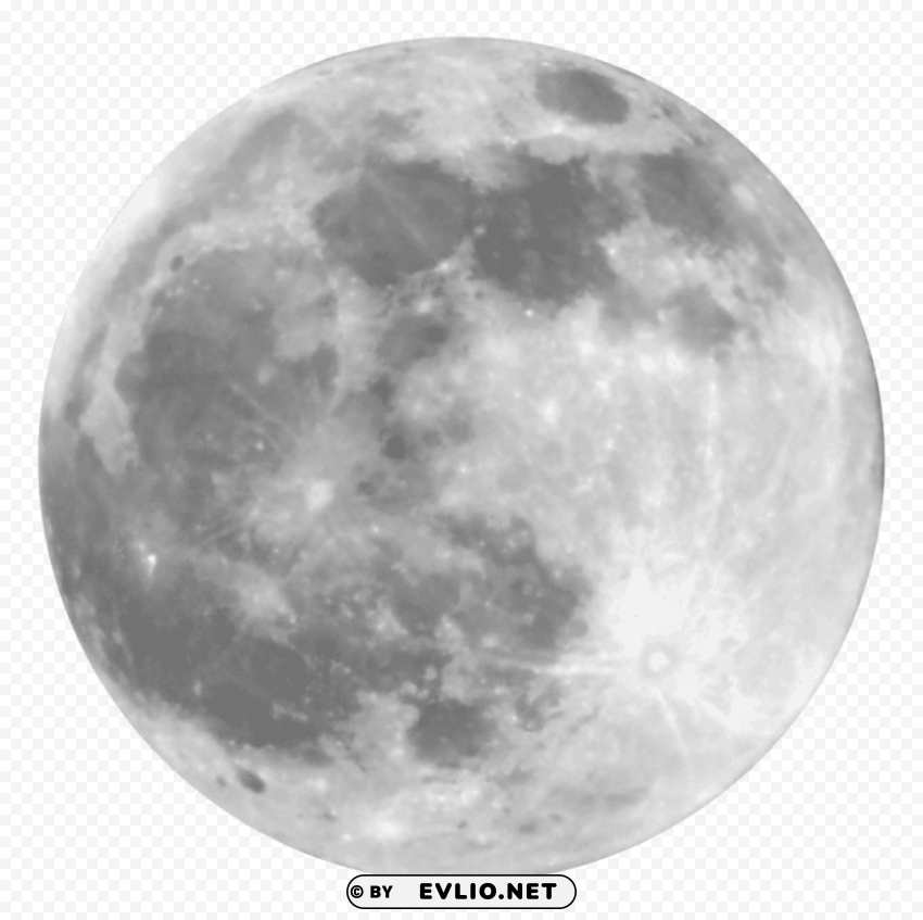 moon Isolated Artwork on Clear Transparent PNG