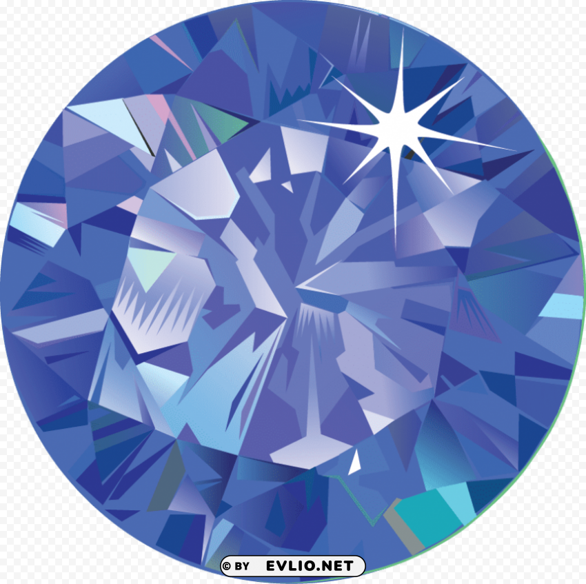 sapphire gem stone Isolated Artwork on Transparent Background PNG