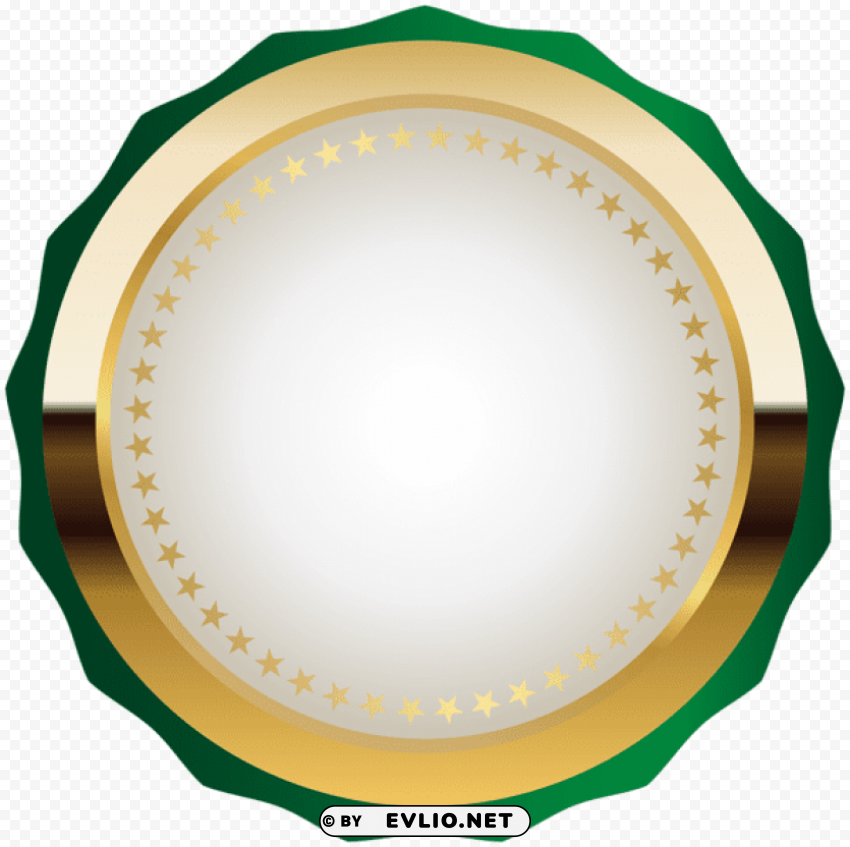 seal badge green gold PNG files with transparency