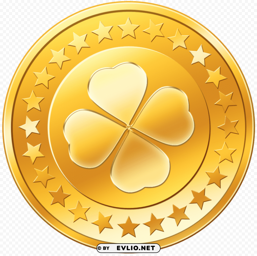 gold coin Isolated Illustration with Clear Background PNG
