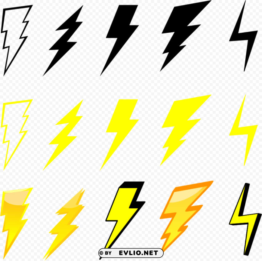 lightning vector free Isolated Object with Transparency in PNG