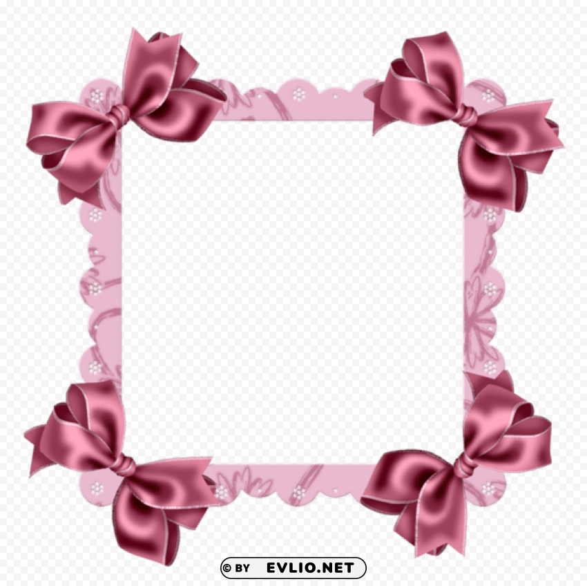 pink frame with bow PNG transparent design diverse assortment