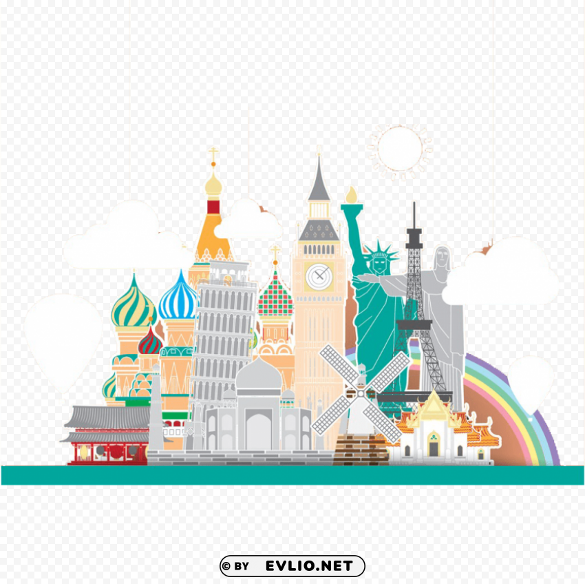 Transparent PNG image Of Russia Creative Castle PNG transparent design bundle - Image ID eb784bda