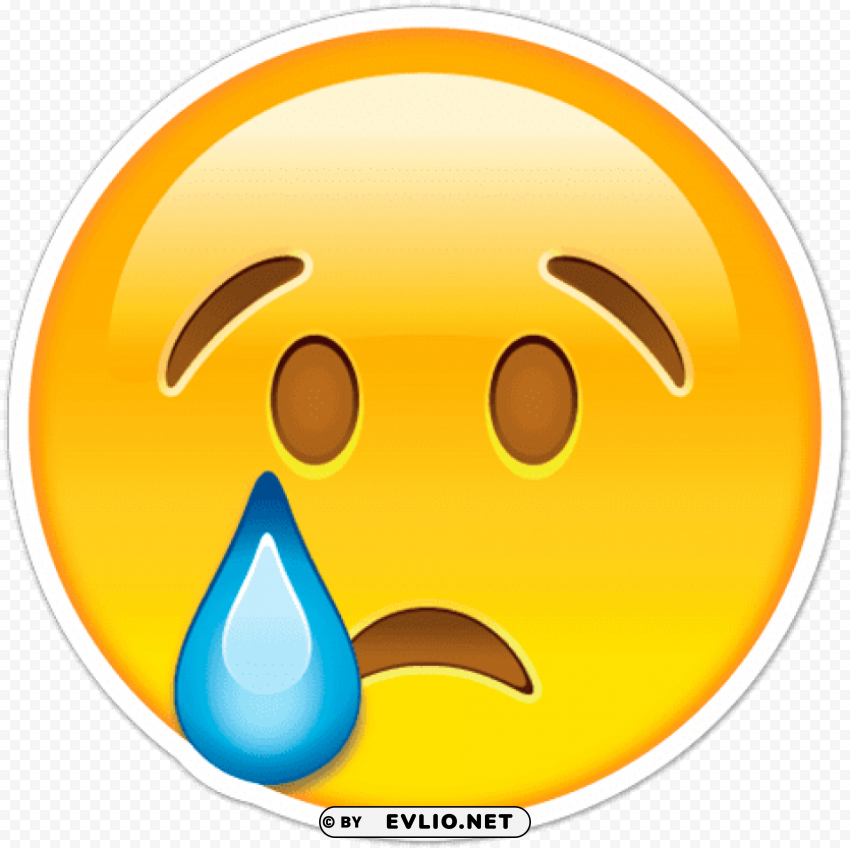 sad emoji Isolated Element in Transparent PNG