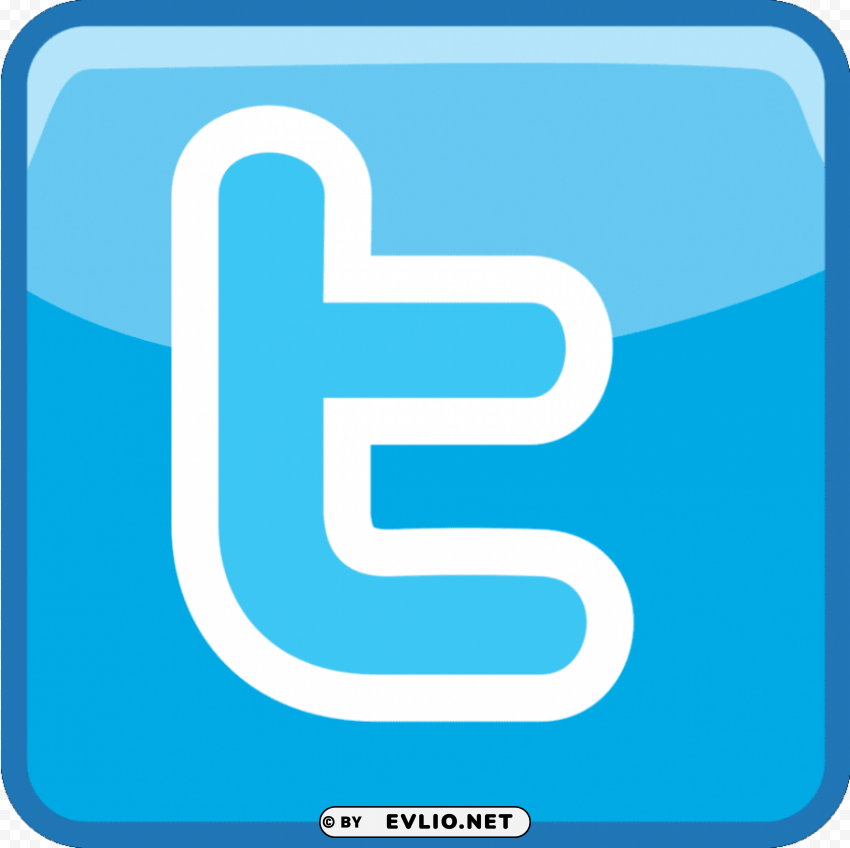 twitter logo square blue PNG image with no background