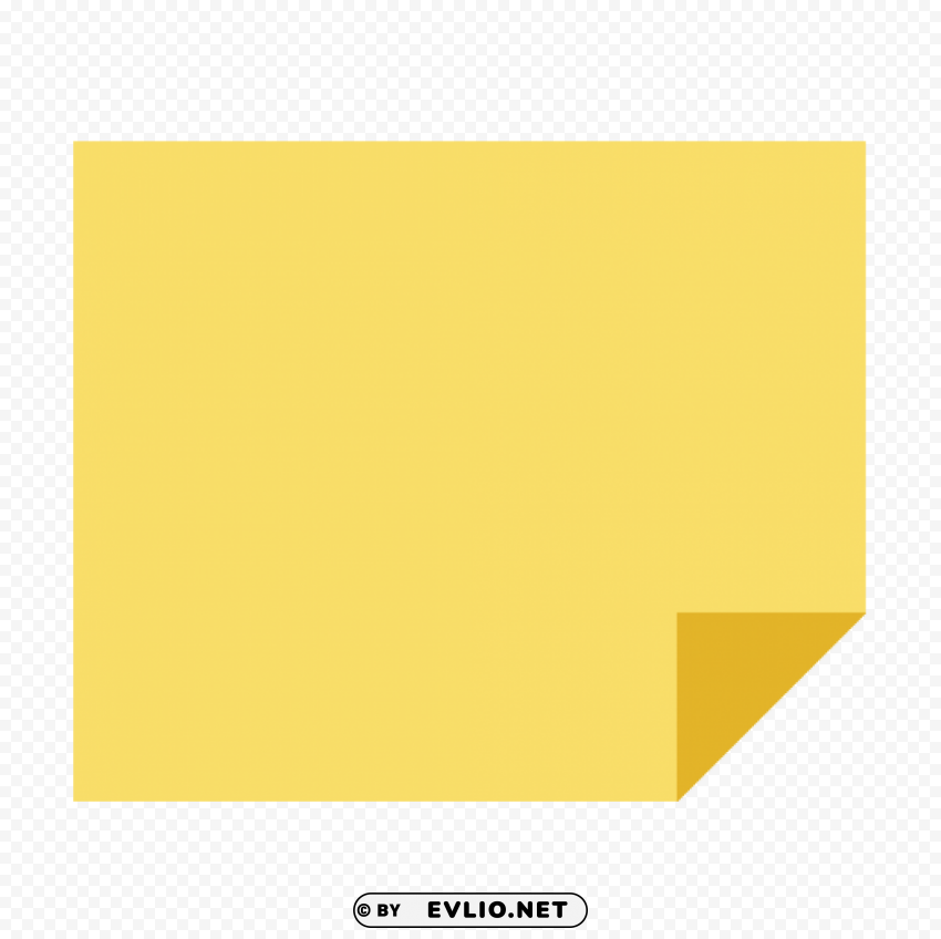 yellow sticky notes PNG clip art transparent background