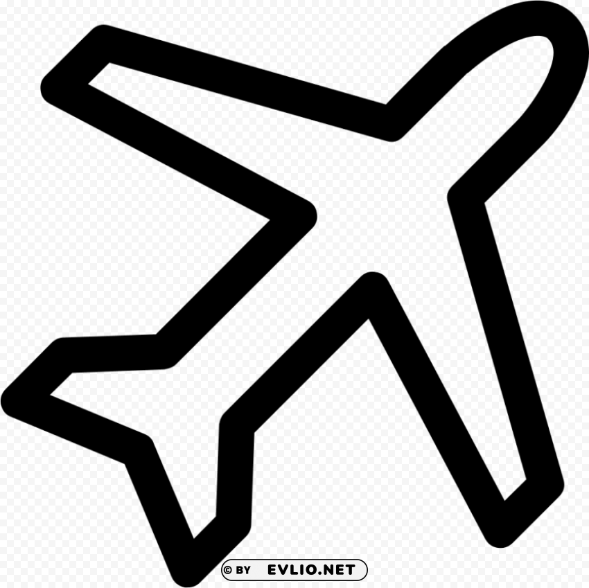 Airplane Outline Svg PNG Images With No Attribution