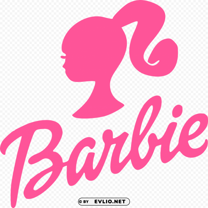 barbie logo Isolated Artwork in Transparent PNG