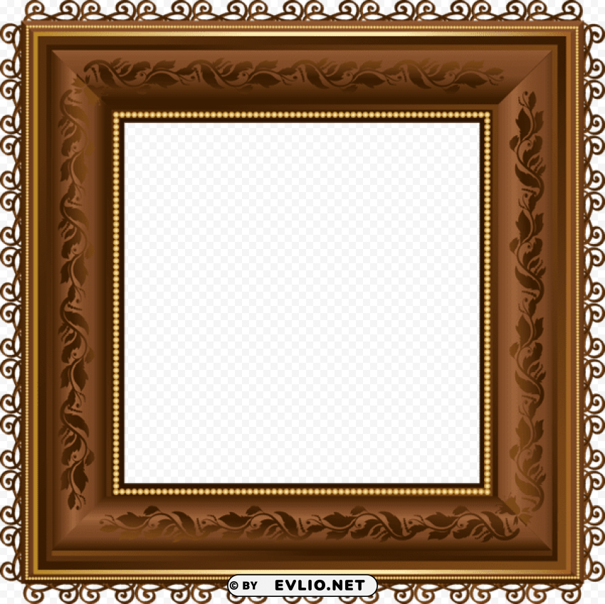 Brownframe Isolated Graphic On HighQuality PNG