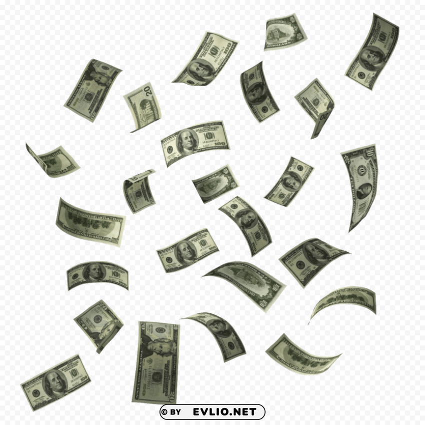 Transparent Background PNG of falling money Alpha channel PNGs - Image ID c596c01a