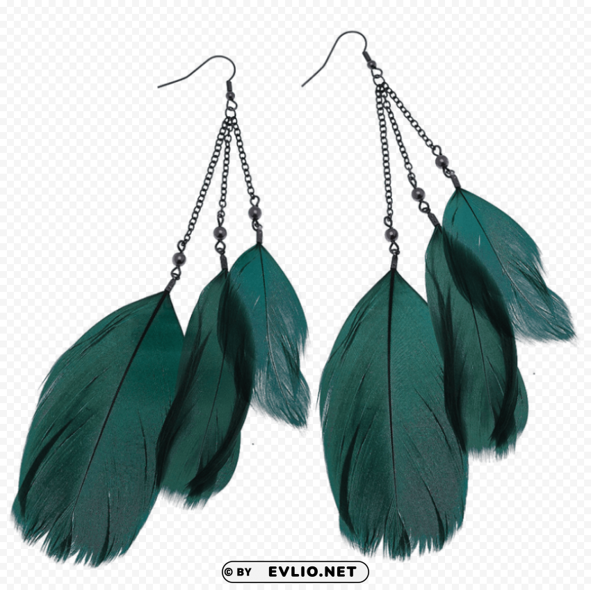 feather earrings PNG files with no background wide assortment