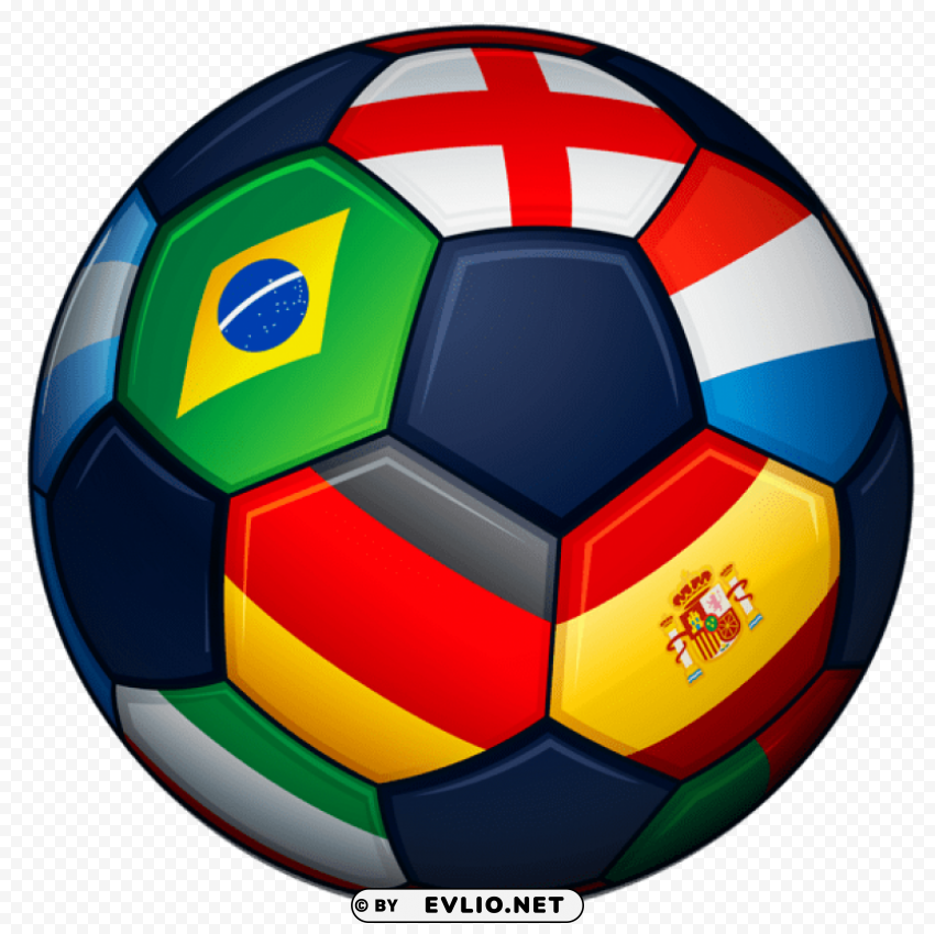 football with flags transparentpicture PNG transparent designs