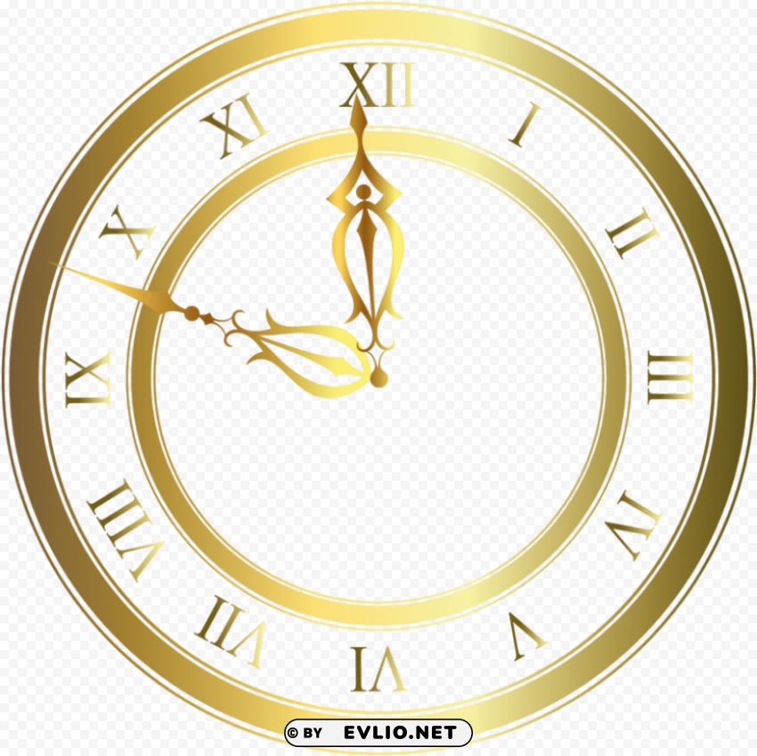 gold clock transparent background PNG images with no limitations PNG transparent with Clear Background ID 5e3245b0