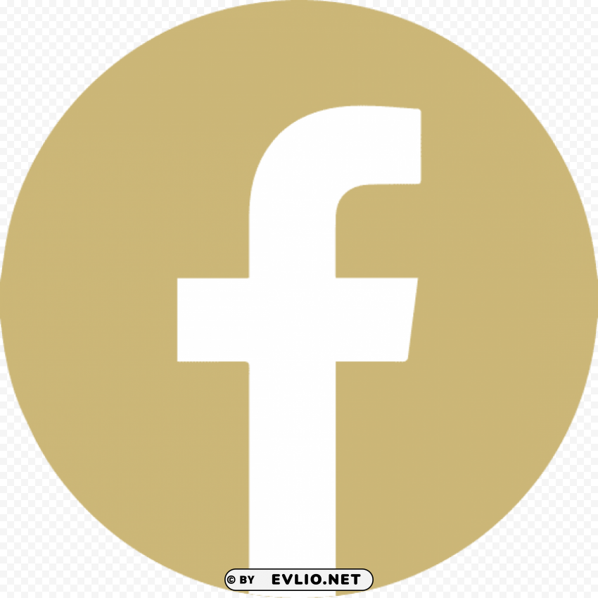 gold facebook icon Isolated Artwork in HighResolution Transparent PNG