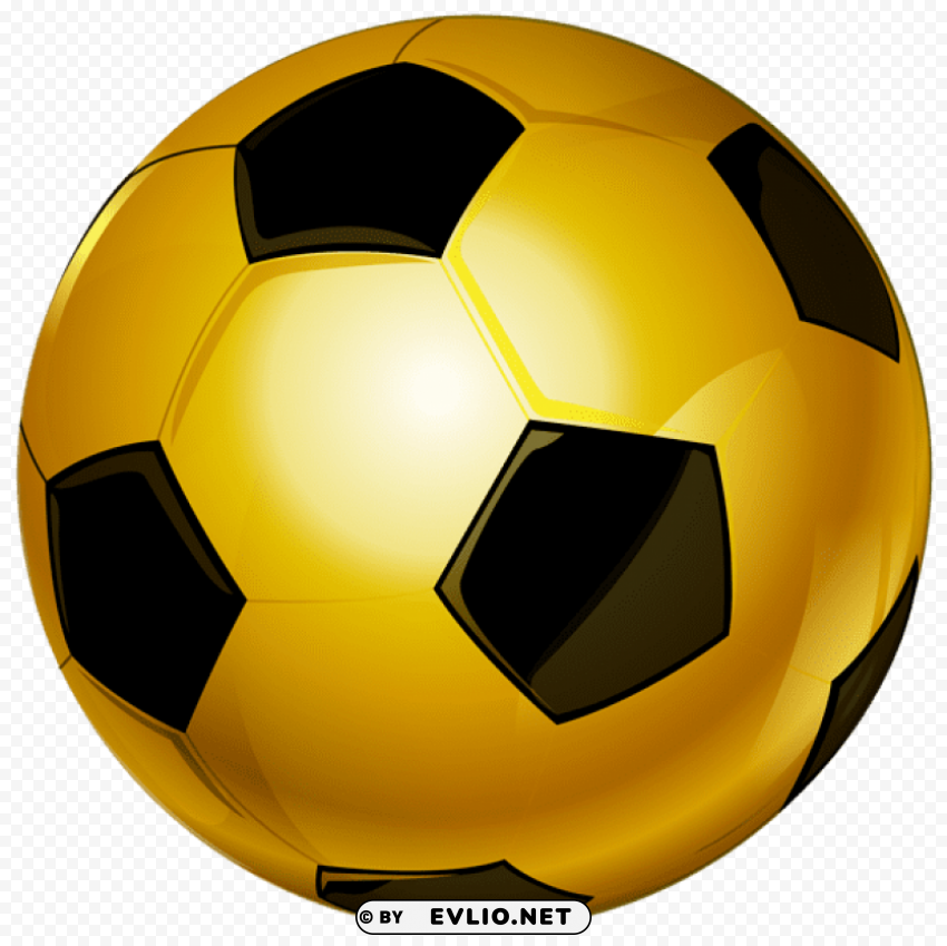 gold soccer ball PNG transparent elements compilation