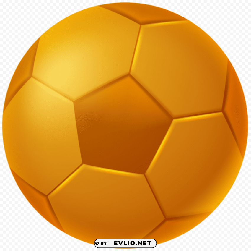 gold soccer ball PNG transparent graphics for download