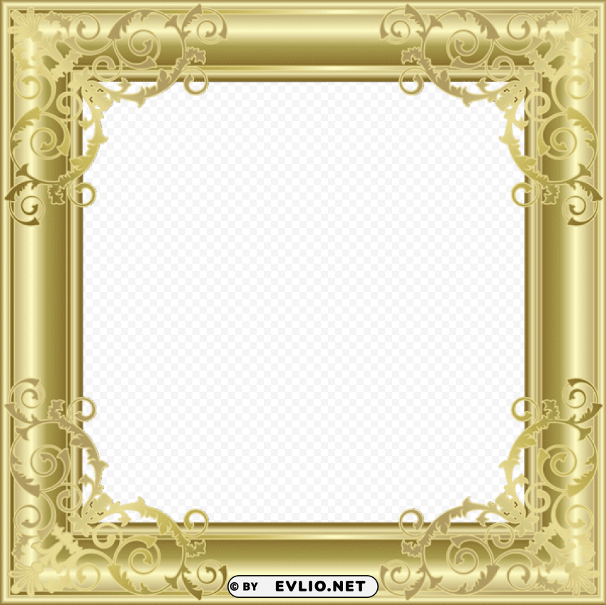 Goldphoto Frame Isolated Graphic On Transparent PNG