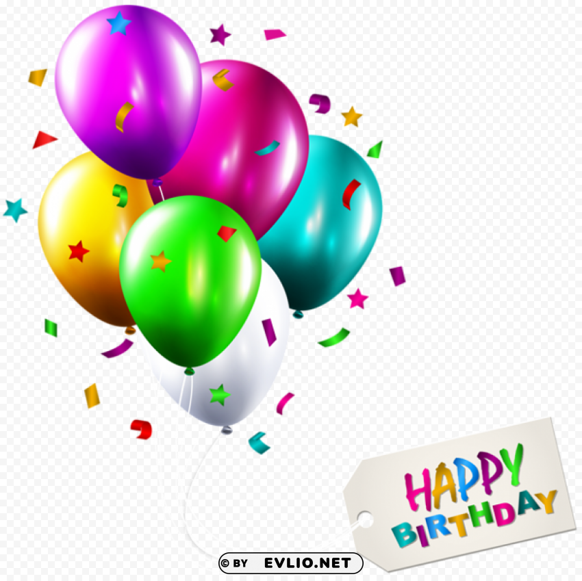 Happy Birthday Balloons Transparent PNG Images For Digital Art