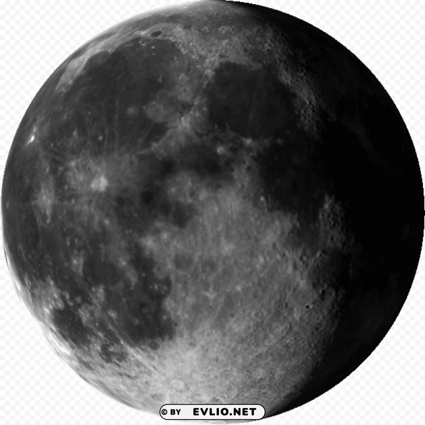 PNG image of moon Isolated Graphic Element in Transparent PNG with a clear background - Image ID 3076601c