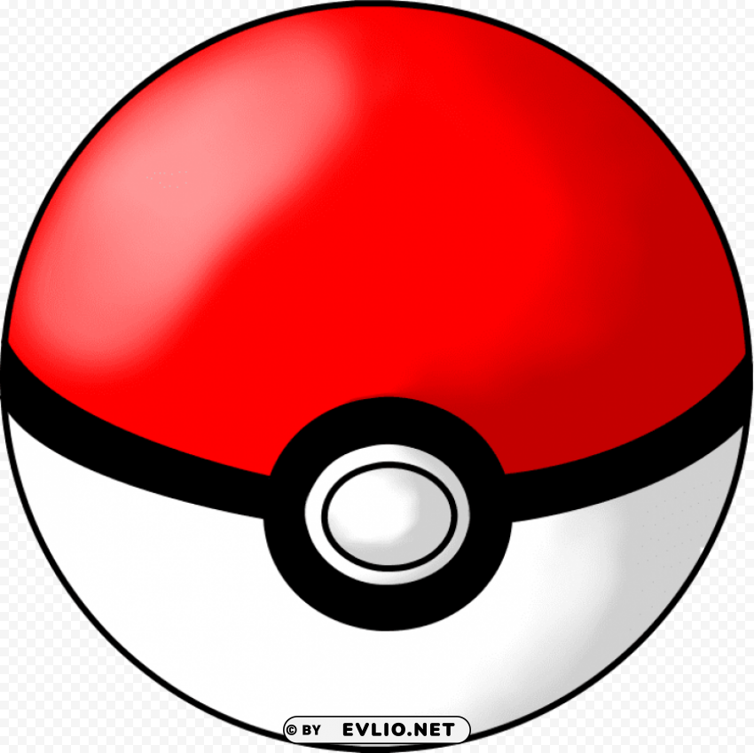 pokeball Isolated PNG Element with Clear Transparency