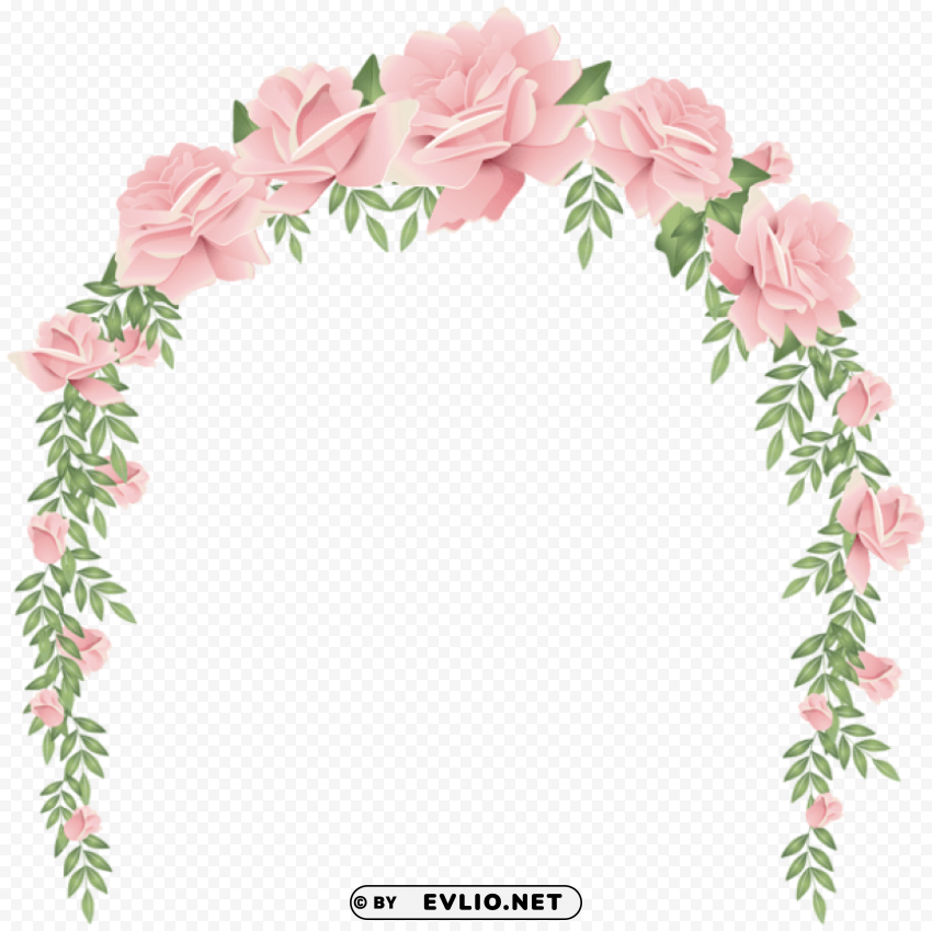 rose arch decorative transparent HighResolution Isolated PNG Image