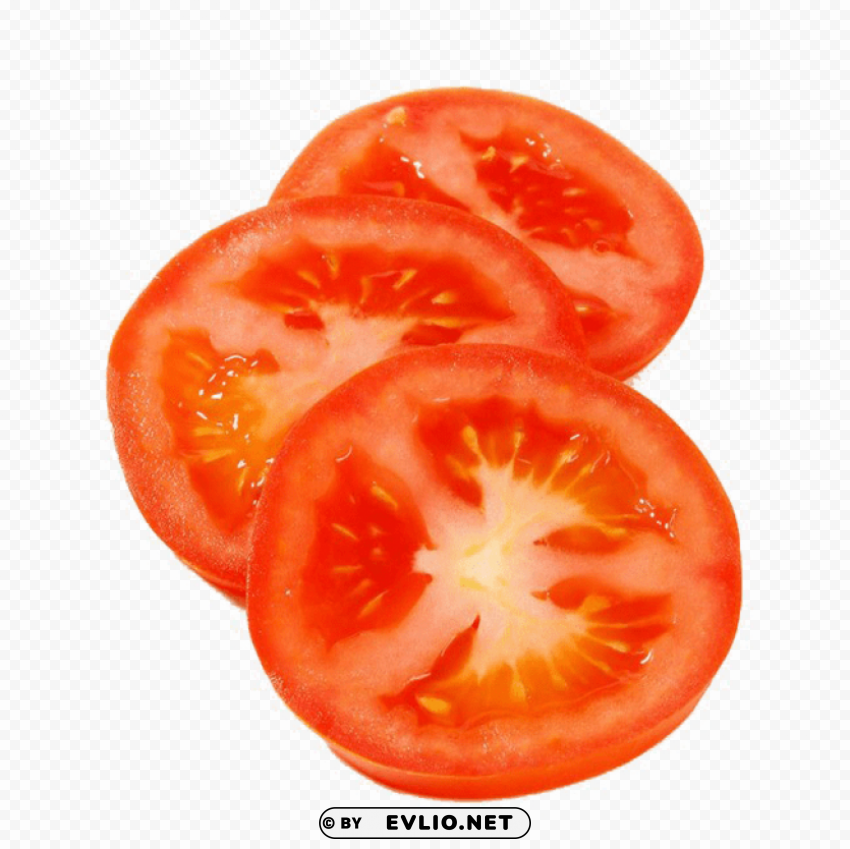 transparent tomato slice Clean Background Isolated PNG Object