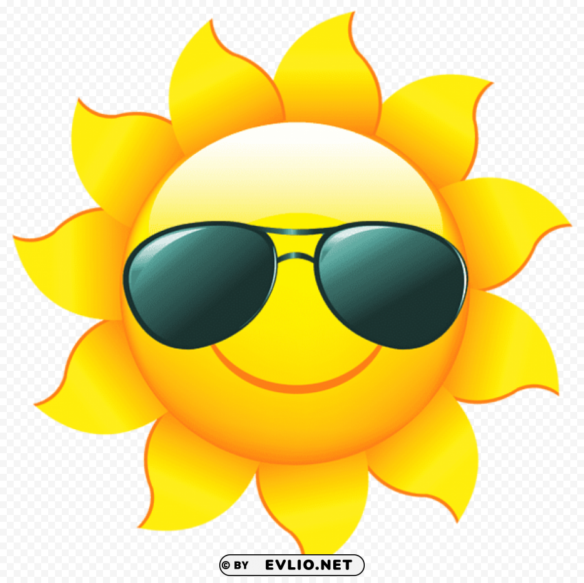  sun with shadespicture Transparent PNG image clipart png photo - eeb34d26