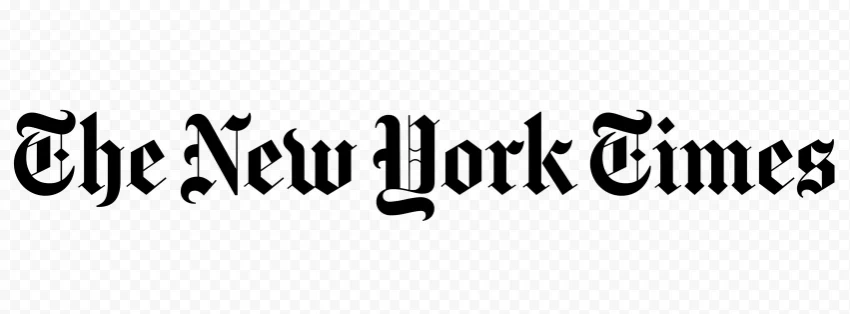 new york times logo black Isolated Artwork in HighResolution Transparent PNG