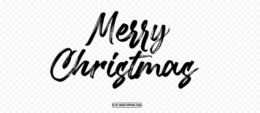 free black merry christmas typography text image Transparent PNG illustrations