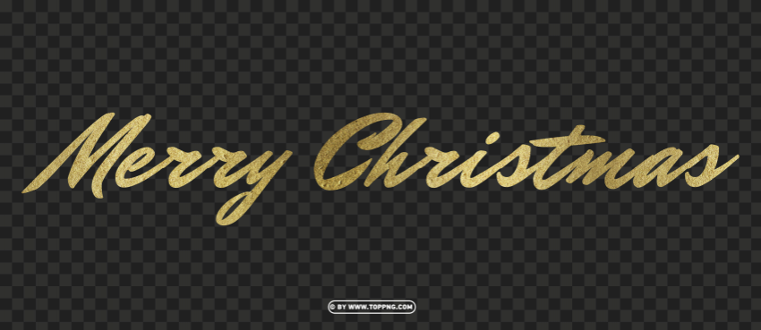 Gold Merry Christmas Luxury Premium Elegant Text Design Transparent Cutout PNG Isolated Element