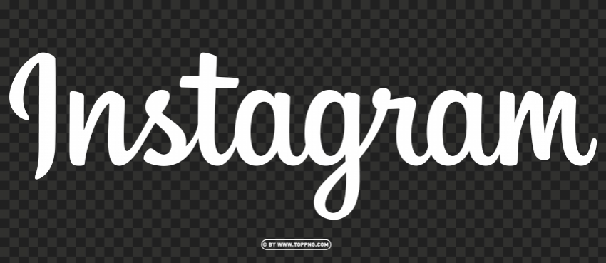 hd instagram logo text white free PNG transparent photos for presentations