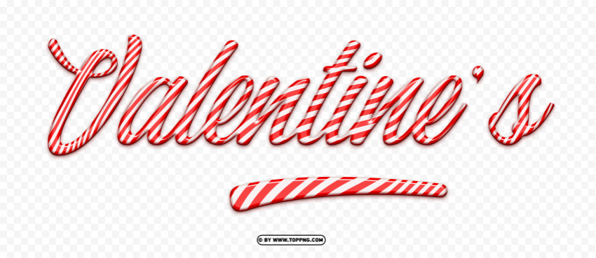 valentines 3d text effect candy design PNG Isolated Subject with Transparency