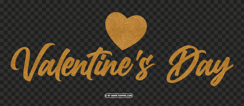 Valentine's Day Gold Glitter Typography Text Design PNG files with clear background bulk download - Image ID cfc0298a