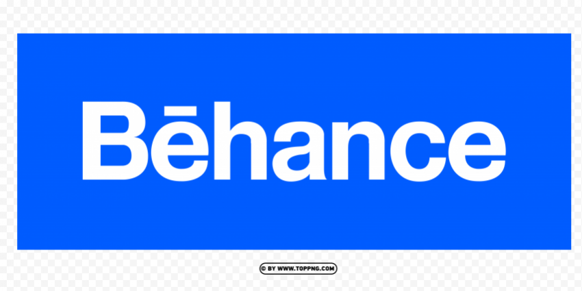 Behance blue background logo symbol HighResolution Transparent PNG Isolation