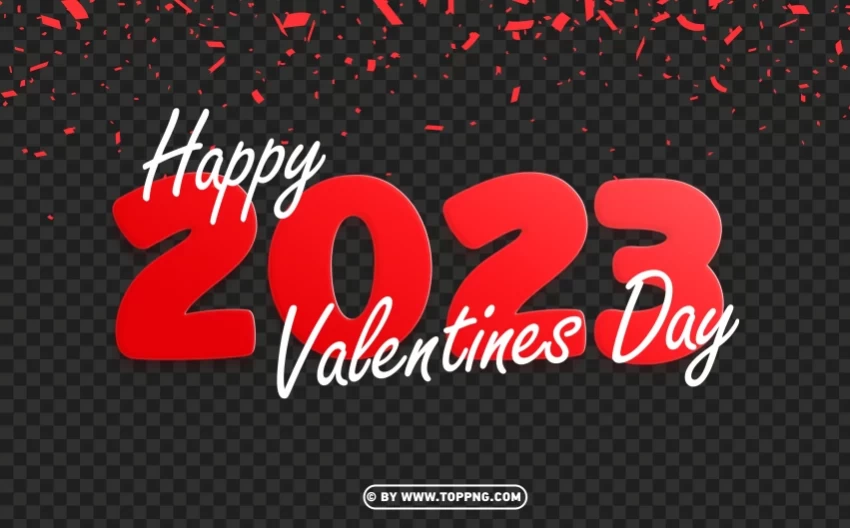 2023 happy valentines day design hd Isolated Element with Clear Background PNG
