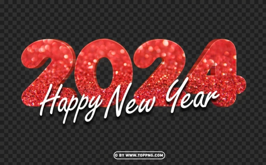 2024 happy new year free clipart HighResolution Isolated PNG with Transparency