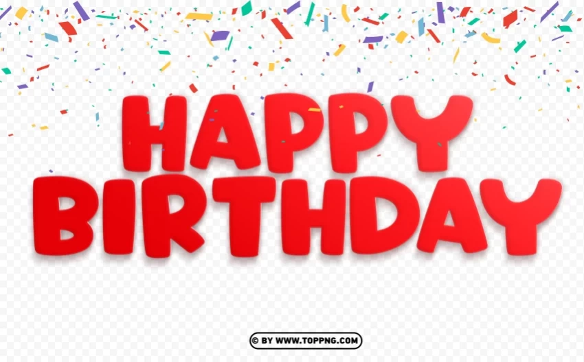 Happy Birthday Red Free Images With Transparent Background Isolated Design Element In HighQuality PNG