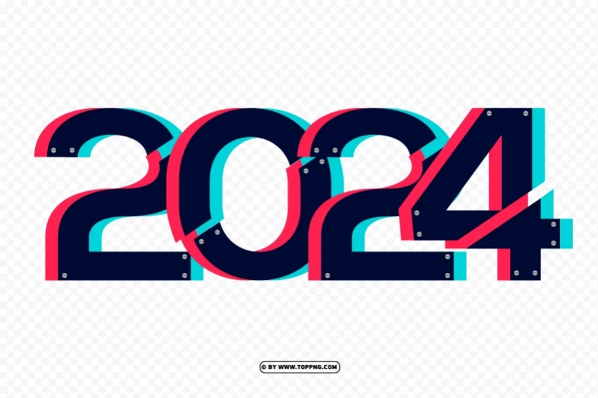2024 free modern number style effect High-resolution transparent PNG images comprehensive assortment
