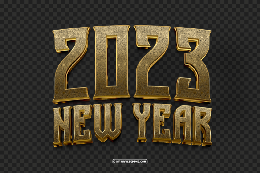3d new year wallpaper 2023 gold Transparent PNG images complete package