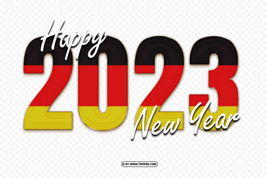 allemagne flag with happy new year 2023 design Transparent PNG images wide assortment