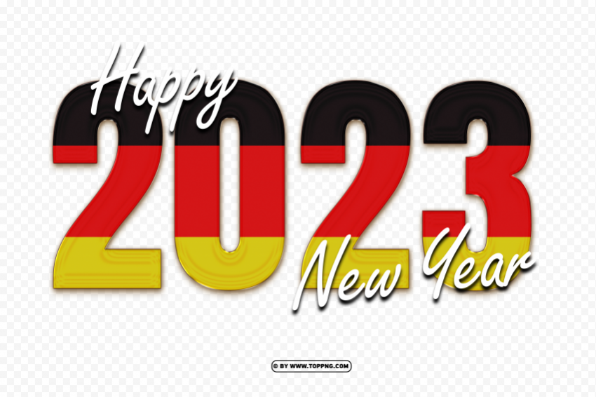 allemagne flag with happy new year 2023 design Transparent PNG images wide assortment - Image ID 1c66592f