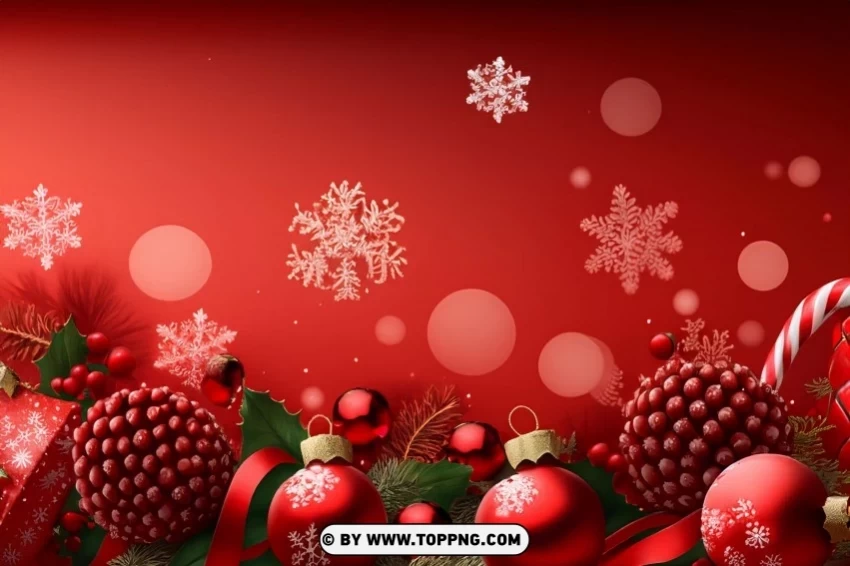 Dark Red Christmas Vector Transparent Background Isolated PNG Art