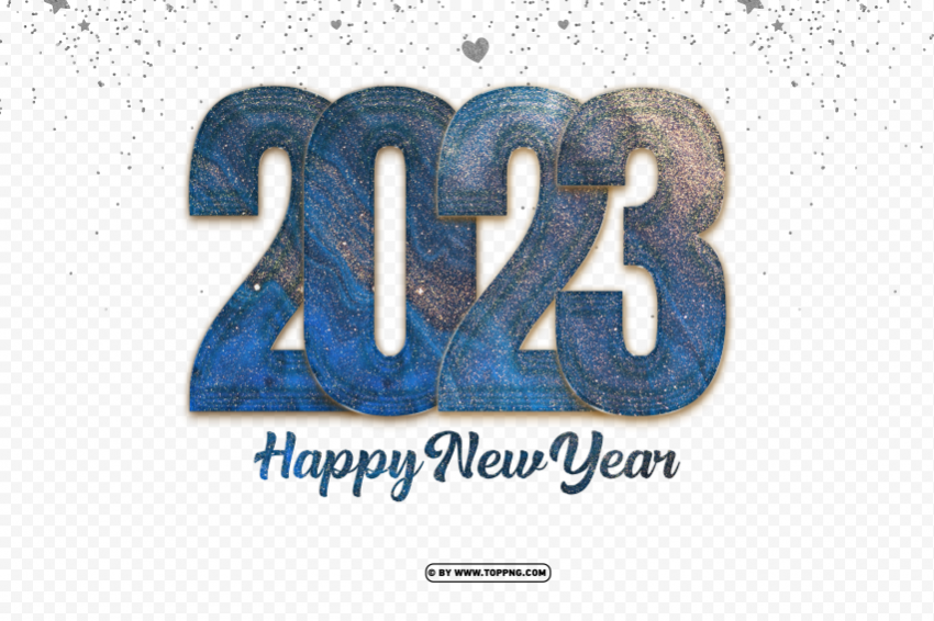 dark blue 2023 sparkling design free PNG transparent graphics for projects