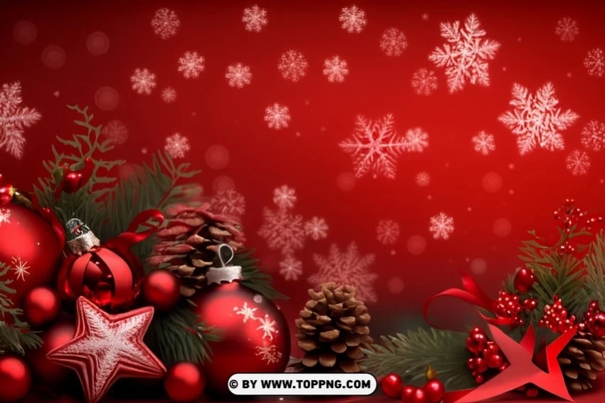 Free Red Christmas Photos PNG with no background diverse variety