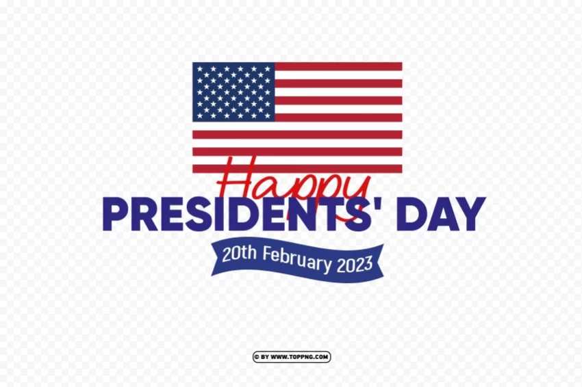 happy presidents day 2023 text with usa flag clipart Free PNG images with alpha channel - Image ID 69b21be5